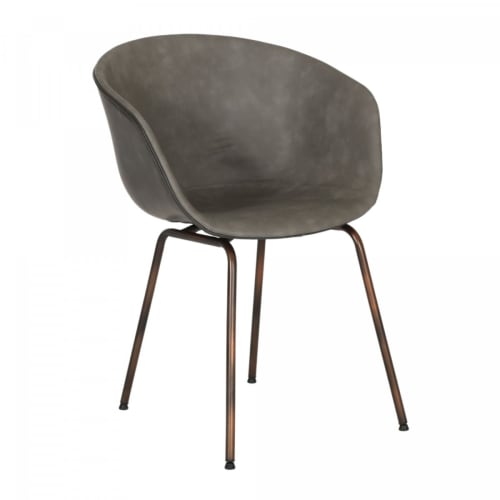 Meubles Chaises | Chaise design simili gris - SO59465