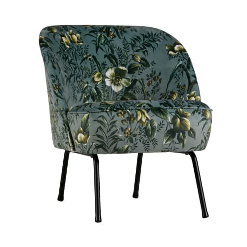 Canapés et fauteuils Fauteuils | Fauteuil lounge en velours gris - EB96486