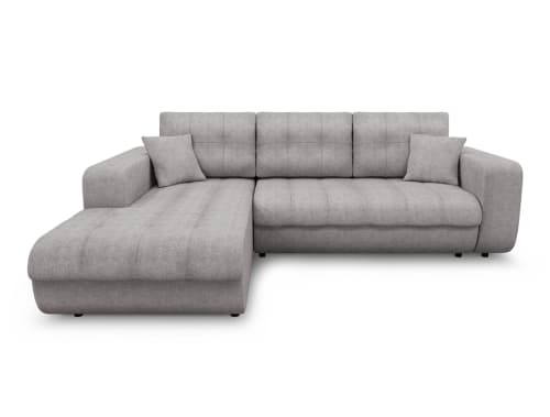 Canapés et fauteuils Canapés convertibles | Canapé d'angle gauche convertible en tissu gris clair - XA85869