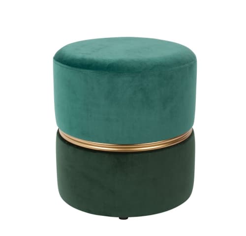 Canapés et fauteuils Poufs | Tabouret pouf velours vert - GI22858