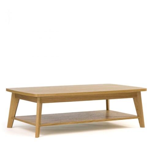 Meubles Tables basses | Table basse 2 plateaux bois massif - PH06114