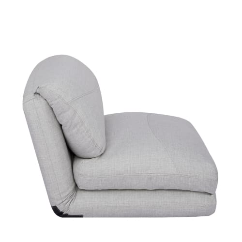 Canapés et fauteuils Fauteuils | Chauffeuse convertible 1 place en tissu gris clair - HW71273