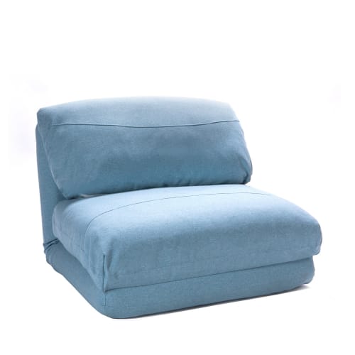 Canapés et fauteuils Fauteuils | Chauffeuse convertible 1 place tissu bleu pastel - IH62672