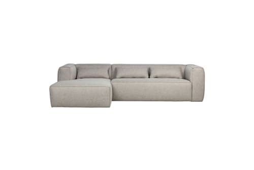 Canapé d'angle gauche en tissu gris clair 3 places | Maisons du Monde