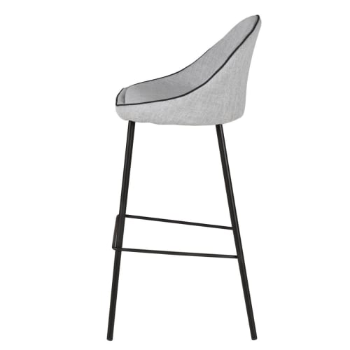 Chaise Plan De Travail Design En Tissu Gris Clair Maisons Du Monde