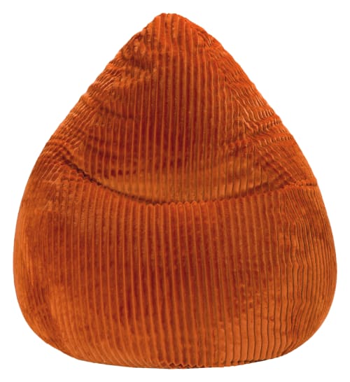 Pouf design d'intérieur en velours rouille SITTING POINT Maisons du Monde