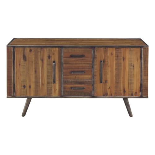 Buffet Enfilade Bois Et Metal 2 Portes 3 Tiroirs Cusco Maisons Du Monde