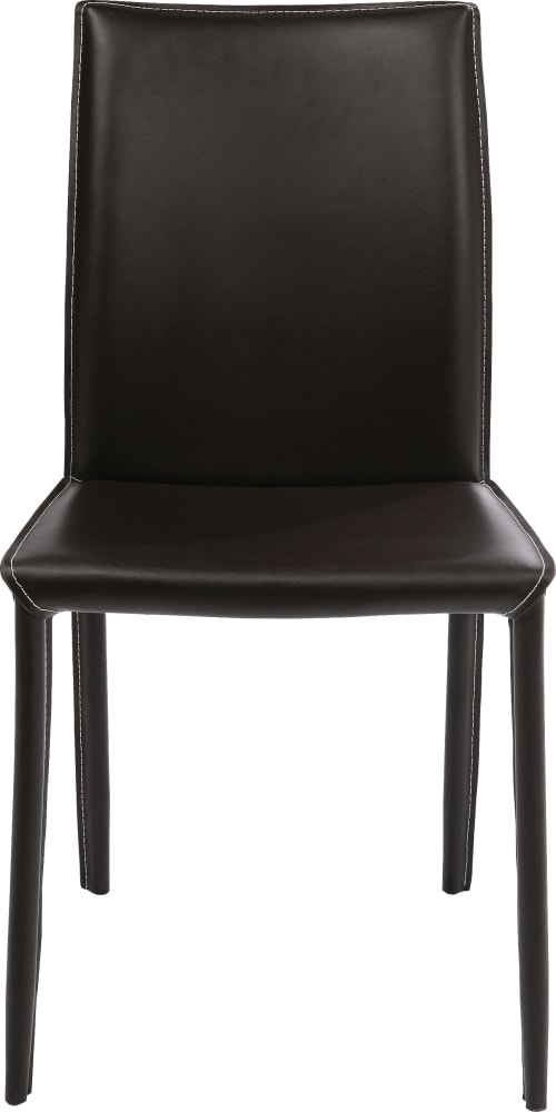Meubles Chaises | Chaise en cuir marron - AS75979
