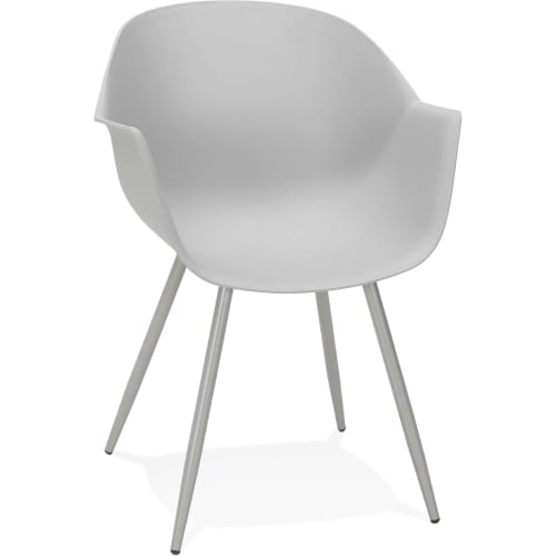 Canapés et fauteuils Fauteuils | Fauteuil design en résine gris avec accoudoirs - ID52350