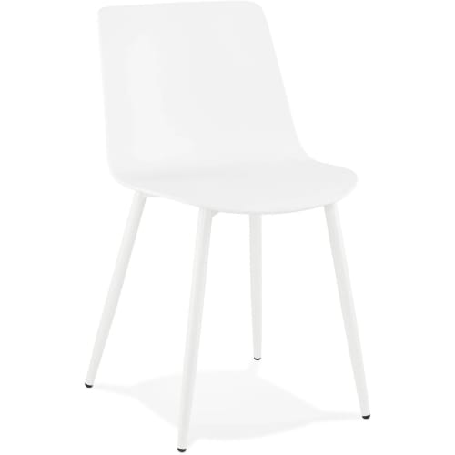 Meubles Chaises | Chaise design couleur blanc - SX42349