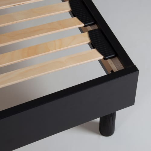 Sommier A Lattes En Kit Bois Couleur Noir 160x0 Nuit Maisons Du Monde