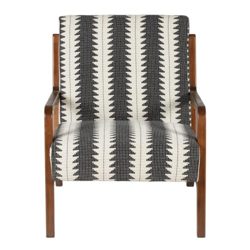 Canapés et fauteuils Fauteuils | Fauteuil en tissu noir et blanc - CS44916