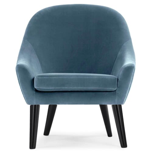 Canapés et fauteuils Fauteuils | Fauteuil scandinave velours bleu - CC11226
