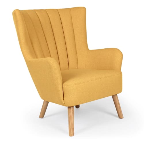 Canapés et fauteuils Fauteuils | Fauteuil scandinave jaune - IL01527