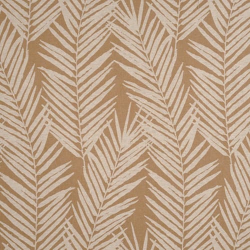 Rideau Imprimé Feuille De Palmier Coton Ocre 240X140 | Maisons Du Monde