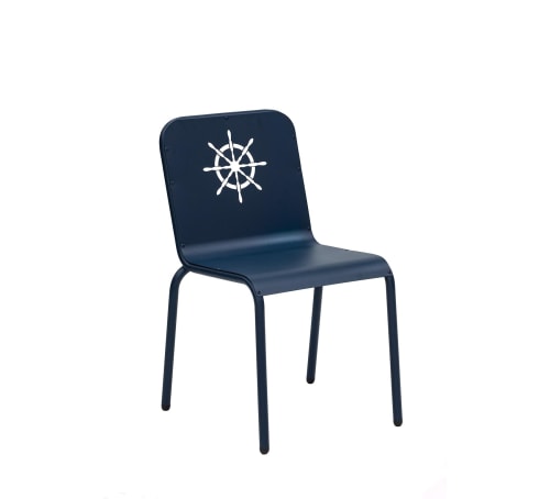 Jardin Chaises de jardin | Chaise en acier bleu - UX60755