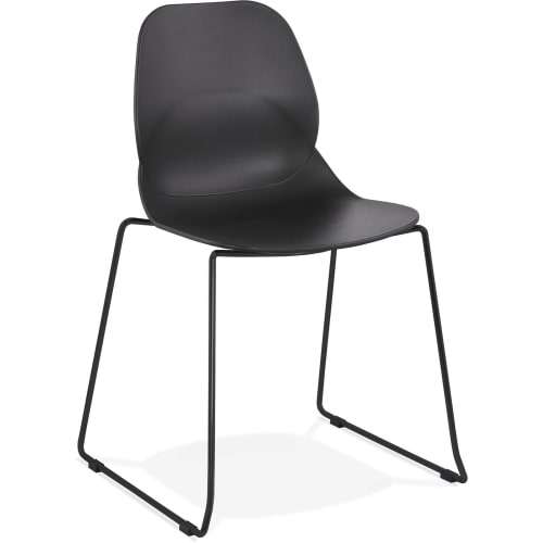 Meubles Chaises | Chaise design minimaliste couleur noir - LJ34517
