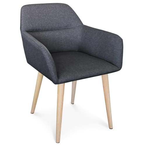 Canapés et fauteuils Fauteuils | Fauteuil scandinave tissu gris foncé - DN68654