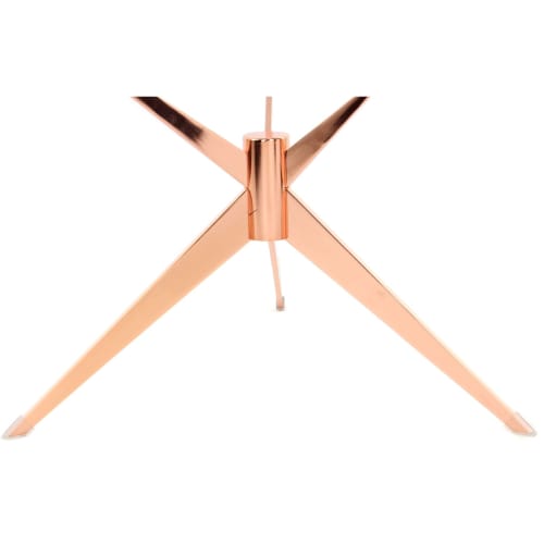Meubles Tables basses | Table basse composé 3 plateaux verre structure métal cuivré - OS21462