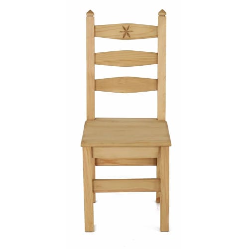 Meubles Chaises | Chaise à barreaux savoyarde en pin massif sculptée - WX99527