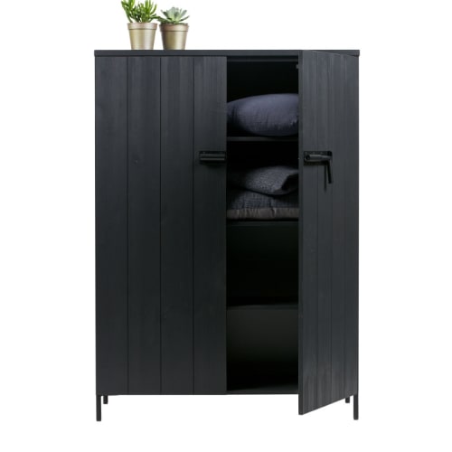 Armoire 2 portes en pin noir - Collection Bruut - Vtwonen - Homifab