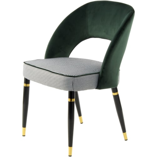 Canapés et fauteuils Fauteuils | Fauteuil vintage rembourré tissu velours vert (lot de 2) - IO82366