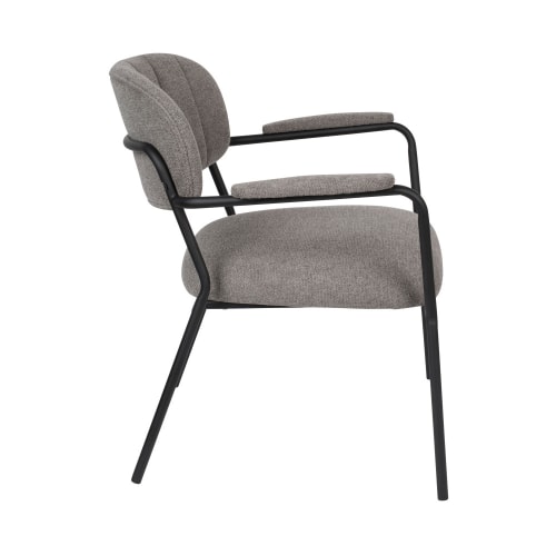 Canapés et fauteuils Fauteuils | 2 fauteuils pieds noirs gris - WR21433