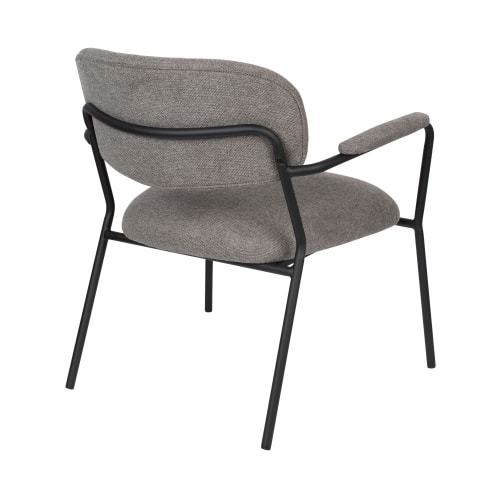 Canapés et fauteuils Fauteuils | 2 fauteuils pieds noirs gris - WR21433
