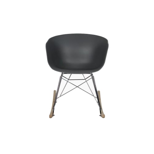 Canapés et fauteuils Fauteuils | Chaise à bascule scandinave design gris - LQ76445