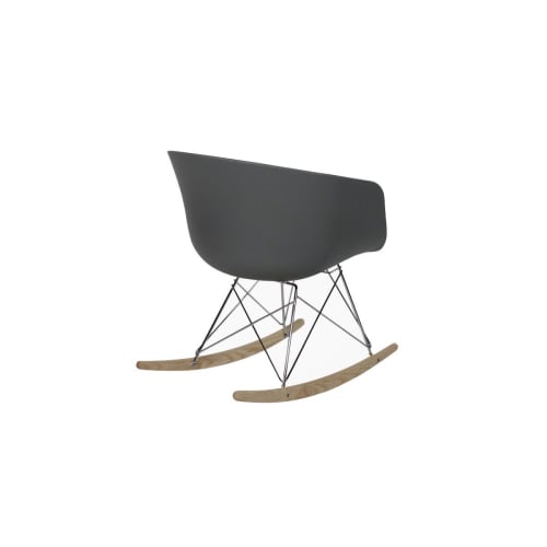 Canapés et fauteuils Fauteuils | Chaise à bascule scandinave design gris - LQ76445