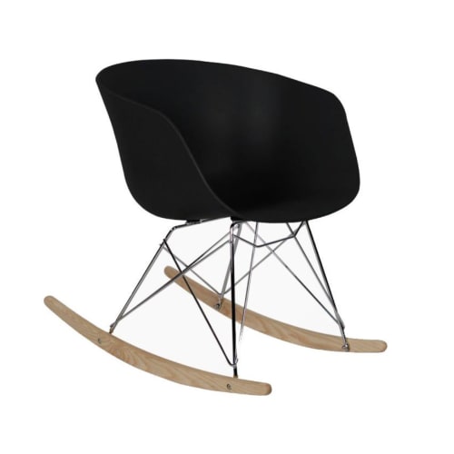 Canapés et fauteuils Fauteuils | Chaise à bascule scandinave design noir - PS93130