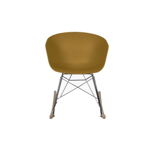 Canapés et fauteuils Fauteuils | Chaise à bascule scandinave design moutarde - EA64565