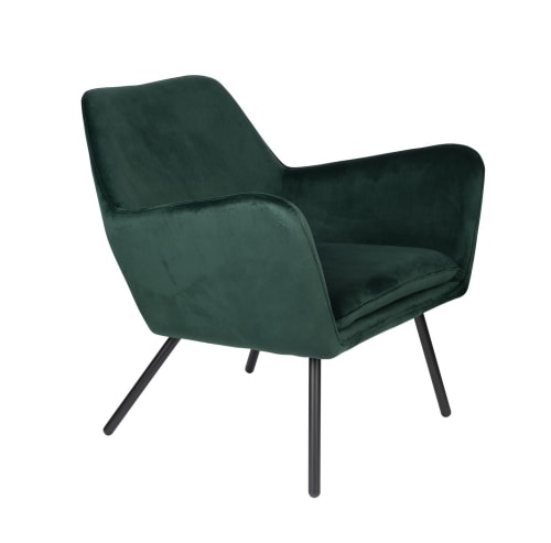 Canapés et fauteuils Fauteuils | Fauteuil de salon confortable en velours vert - JR64273