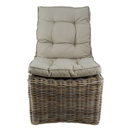 Canapés et fauteuils Fauteuils | Fauteuil en kubu avec assise polyester/coton - ZY06185
