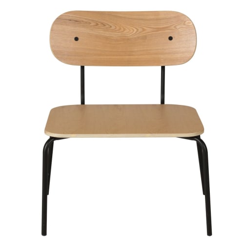Canapés et fauteuils Fauteuils | Fauteuil en bois de frêne naturel et structure métal - RO37401