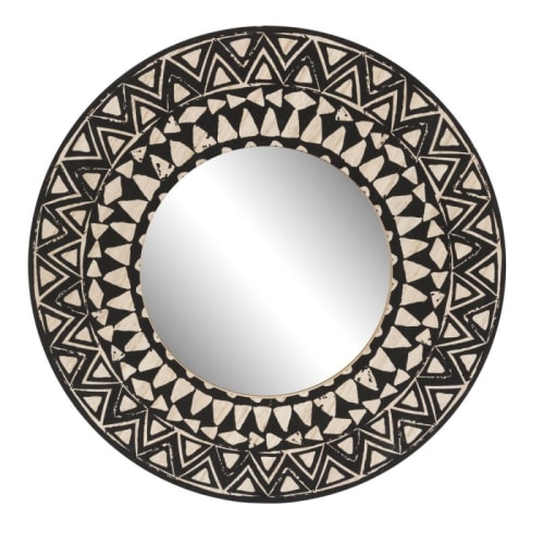 Déco Miroirs | Miroir bois reconstitué D40 - RM50331