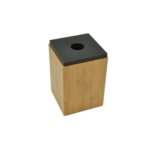Déco Boîtes | Boite avec couvercle en bambou et noir - HL23949