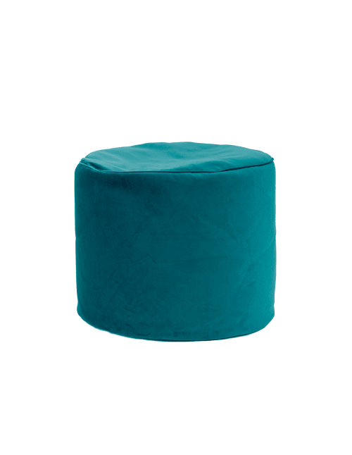 Canapés et fauteuils Poufs | Pouf rond d'intérieur en velours bleu paon - SE37549