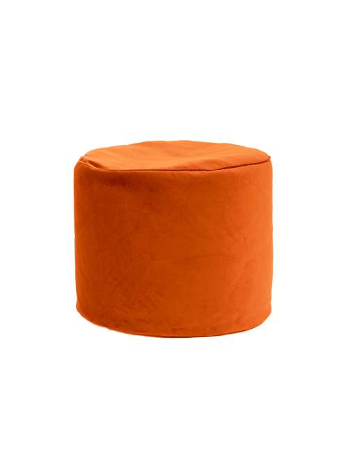 Canapés et fauteuils Poufs | Pouf rond d'intérieur en velours terracotta - HW99256