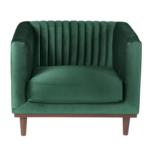 Canapés et fauteuils Fauteuils | Fauteuil velours vert vintage - QR68677