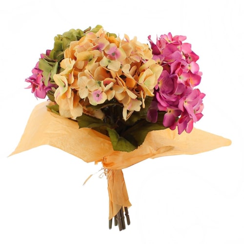 Déco Fleurs artificielles et bouquets | Bouquet hortensias artificielles 5 tiges H45cm - YM32849