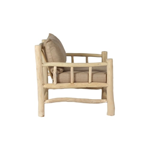 Canapés et fauteuils Fauteuils | Fauteuil en teck et toile de jute - GK94093