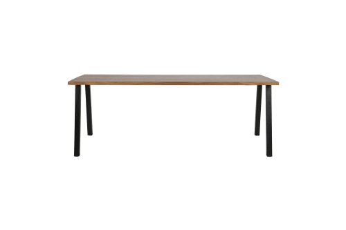 Meubles Tables à manger | Table à manger en bois clair 200x90cm métal - GY02879