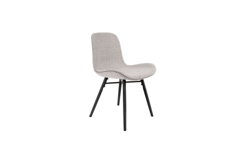 Meubles Chaises | Chaise de repas tissu gris clair - ZT00712