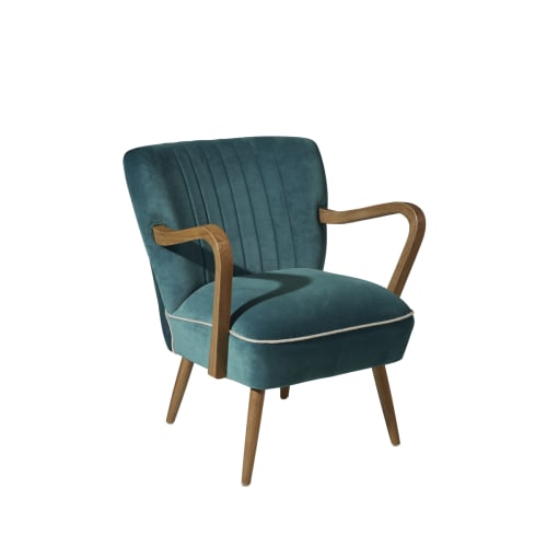 Canapés et fauteuils Fauteuils | Fauteuil vintage à accoudoirs bleu canard - FW76677