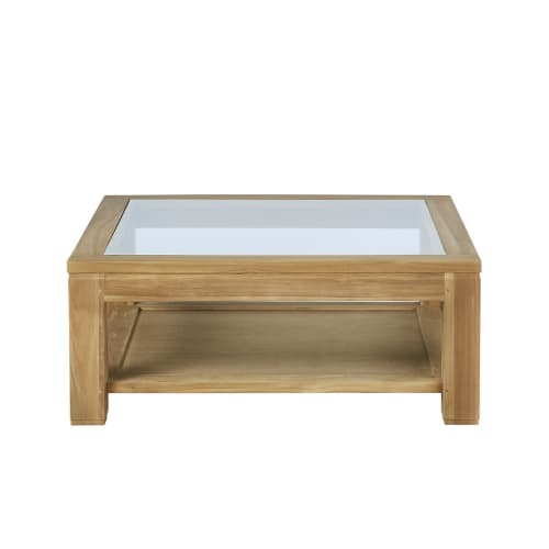 Meubles Tables basses | Table basse vitrée en teck - HU95239