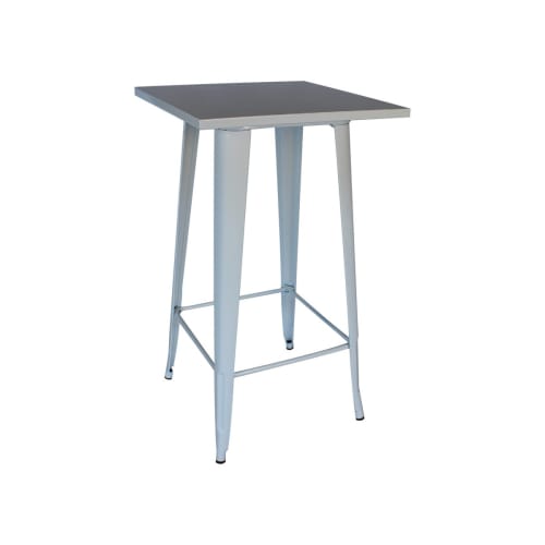 Meubles Tables à manger | Table haute métal style industriel blanc - RB41740