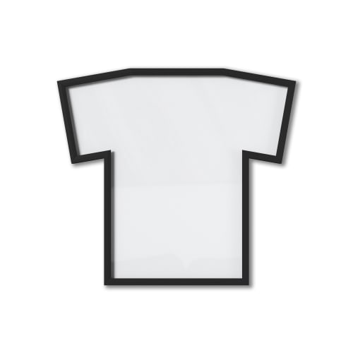 Déco Pêle-mêle photos | Cadre à fixer pour tee shirt XL, plastique noir - EG76403