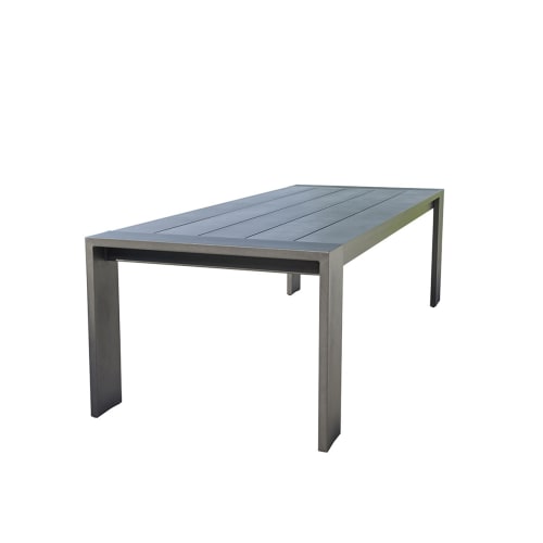 Jardin Tables de jardin | Table de jardin en aluminium noir 8 places - DQ03419