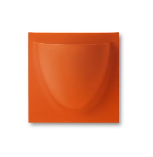 Déco Vases | Vase mural en PVC orange 15x15x10cm - QG19543